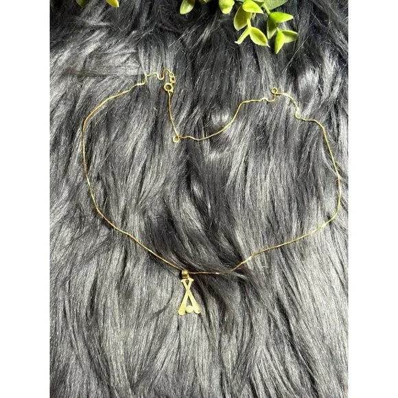 14K/10K Gold Baseball Necklace